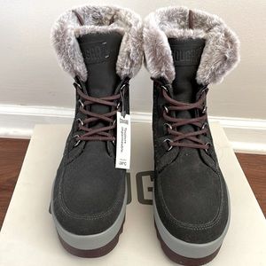 Vanetta Suede Waterproof Winter Boot - Pewter (Women’s size 9)